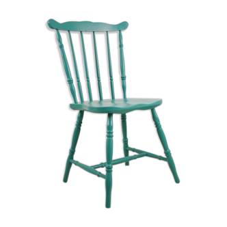 Chaise western vert-bleutée vintage