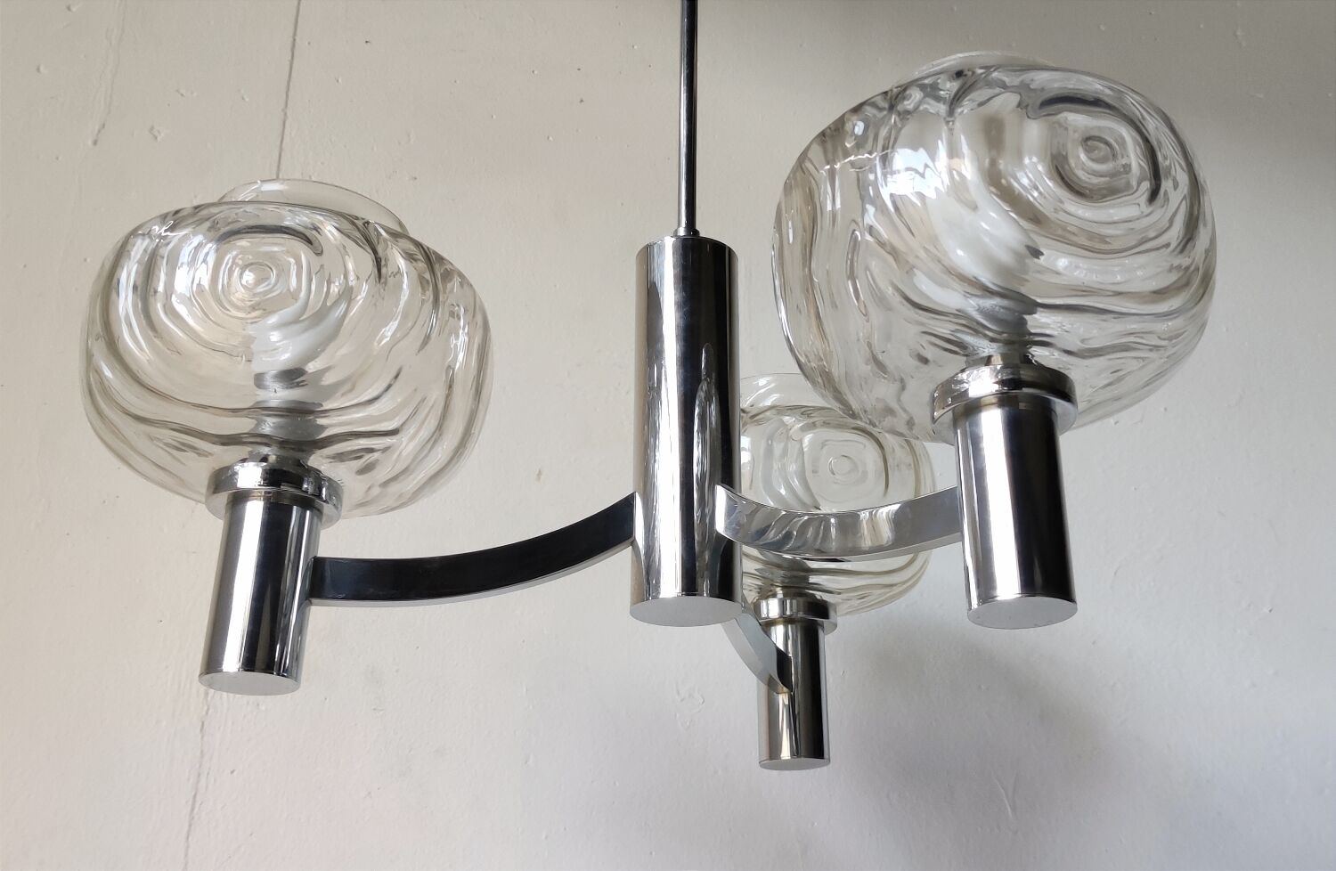 Chrome chandelier from the 70s