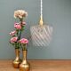 Vintage glass globe pendant light