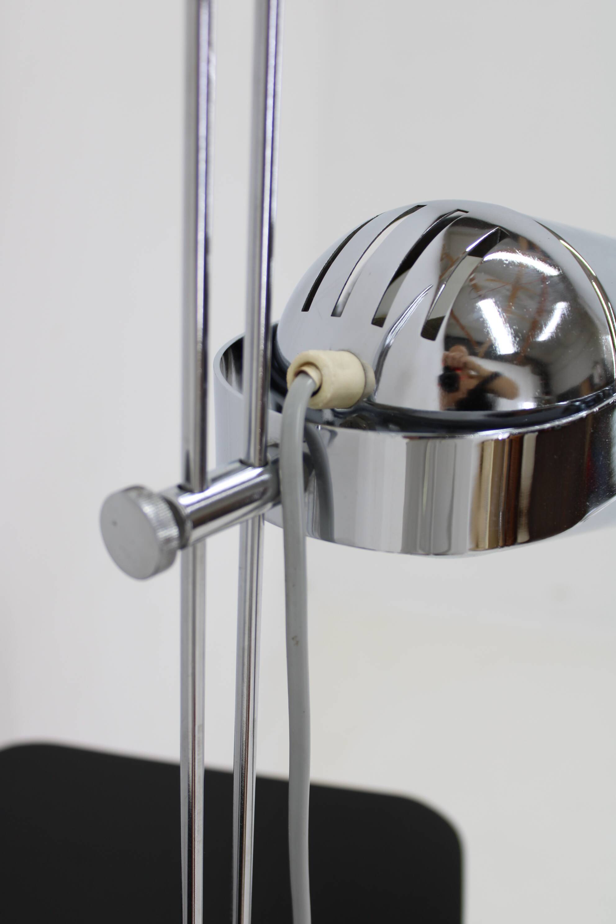 1970s Stanislav Indra Chrome Plated Table Lamp, Czechoslovakia
