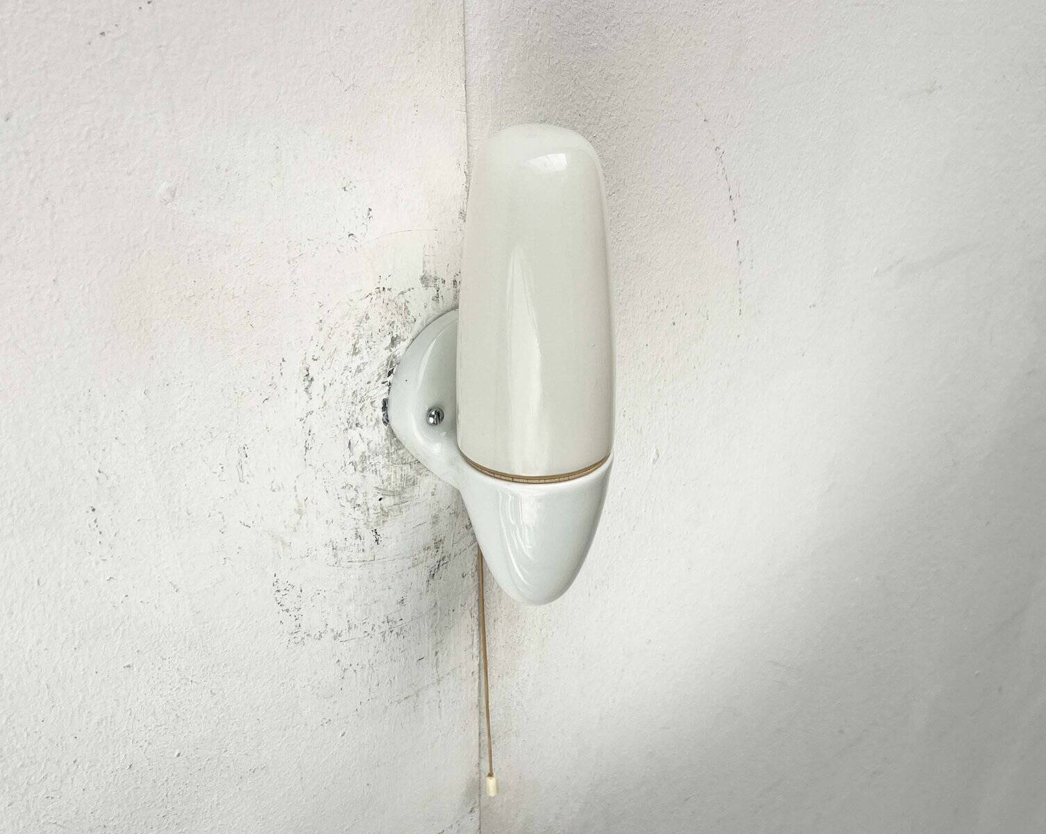 Mid-Century Modern German Ceramic 6065 Sconce by Wilhelm Wagenfeld for Lindner, 1950s, Set of 2