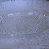 Plateau en verre gravé