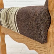 1970s, Danish design, oak wood armchair in furniture wool.