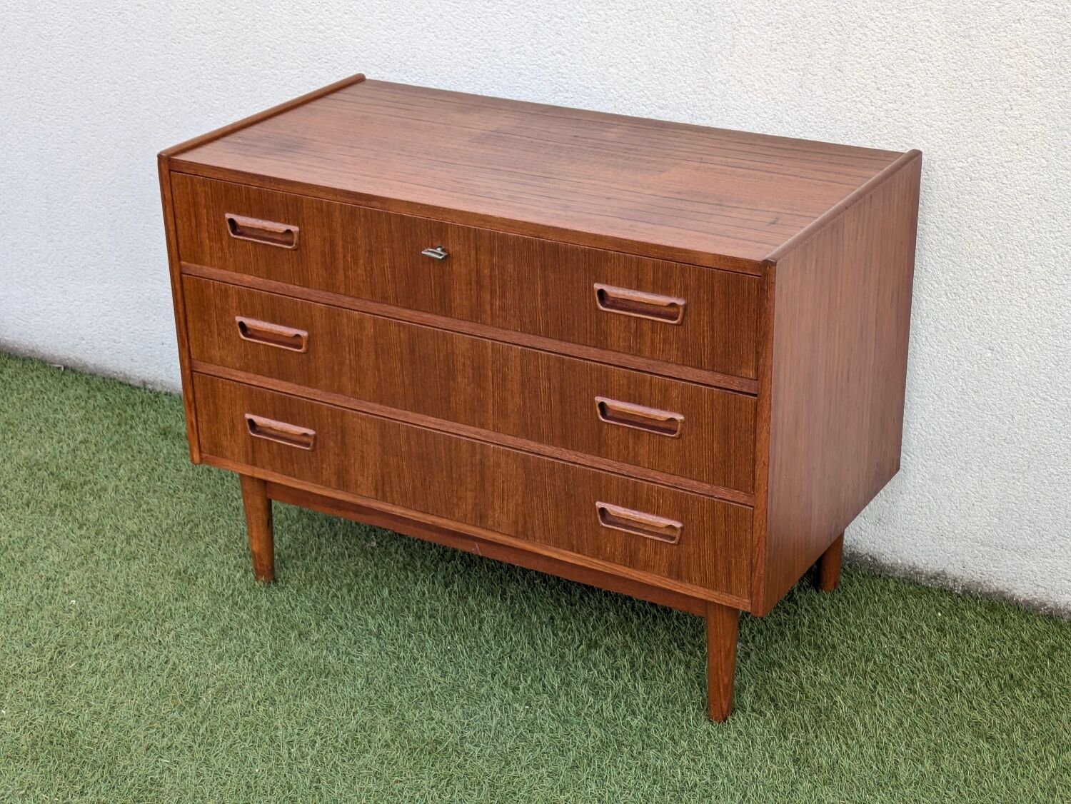 Danish vintage Scandinavian commode Tibergaard in teak from the 1960s.