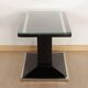 Table d'appoint Art Déco Bauhaus en laque noire et chrome, Autriche, années 1920.