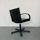 Chaise de bureau moderniste italienne Tito Agnoli pour Matteo Grassi en cuir et acier