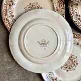 6 Jules Vieillard ironware dessert plates, "Louis XV" service