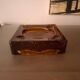 Ashtray, blown glass pocket emptying tray vintage 70's
