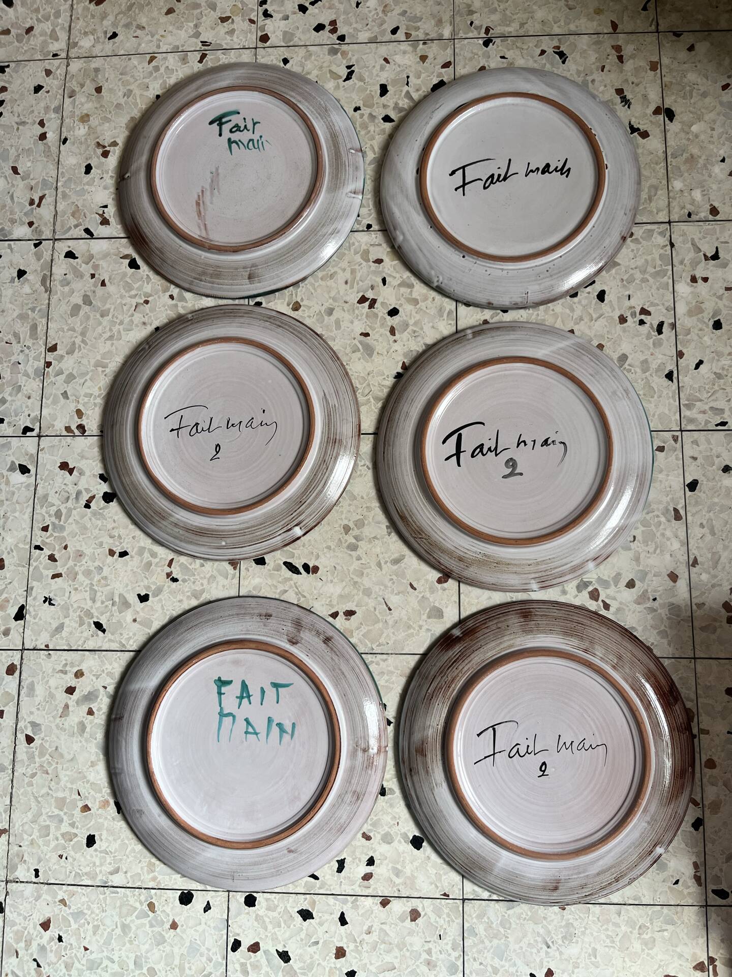 6 flat plates Vallauris