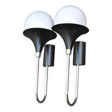 Mid-Century Wall Light in the style of Gino Sarfatti, Italy, set of 2
