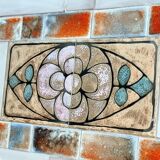 Coffee table 70s ceramic and stainless steel