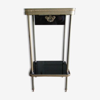 Piece of furniture black lacque & gold