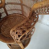 Fauteuil Emmanuelle rotin 1970