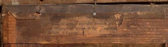 HST "The flight into Egypt, landscape at setting sun" by Hermann van Swanevelt (1600-1655)