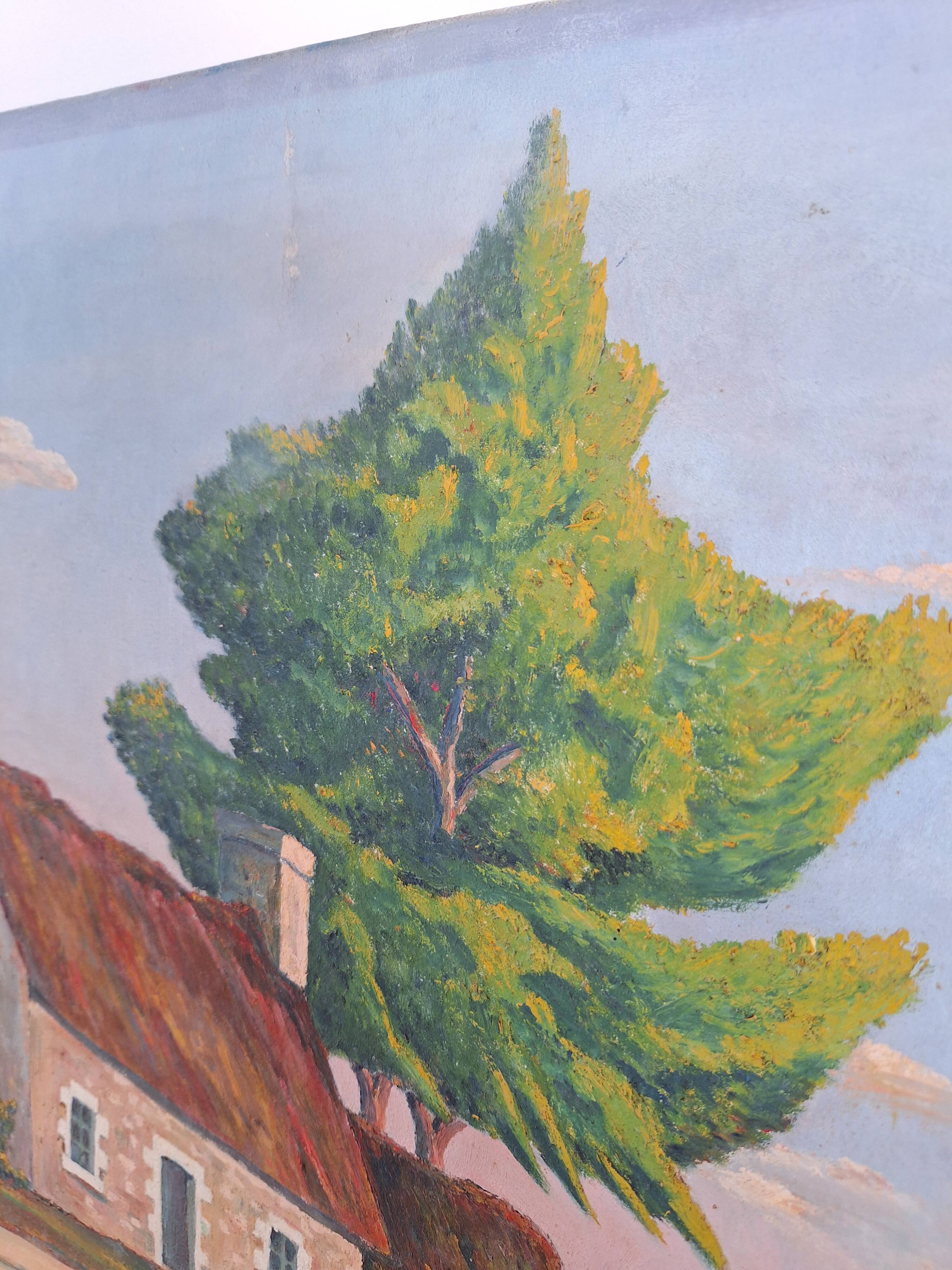 Old landscape painting