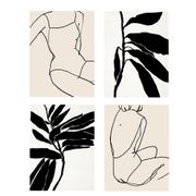 4 giclee prints. Figures wall art set of four, A3
