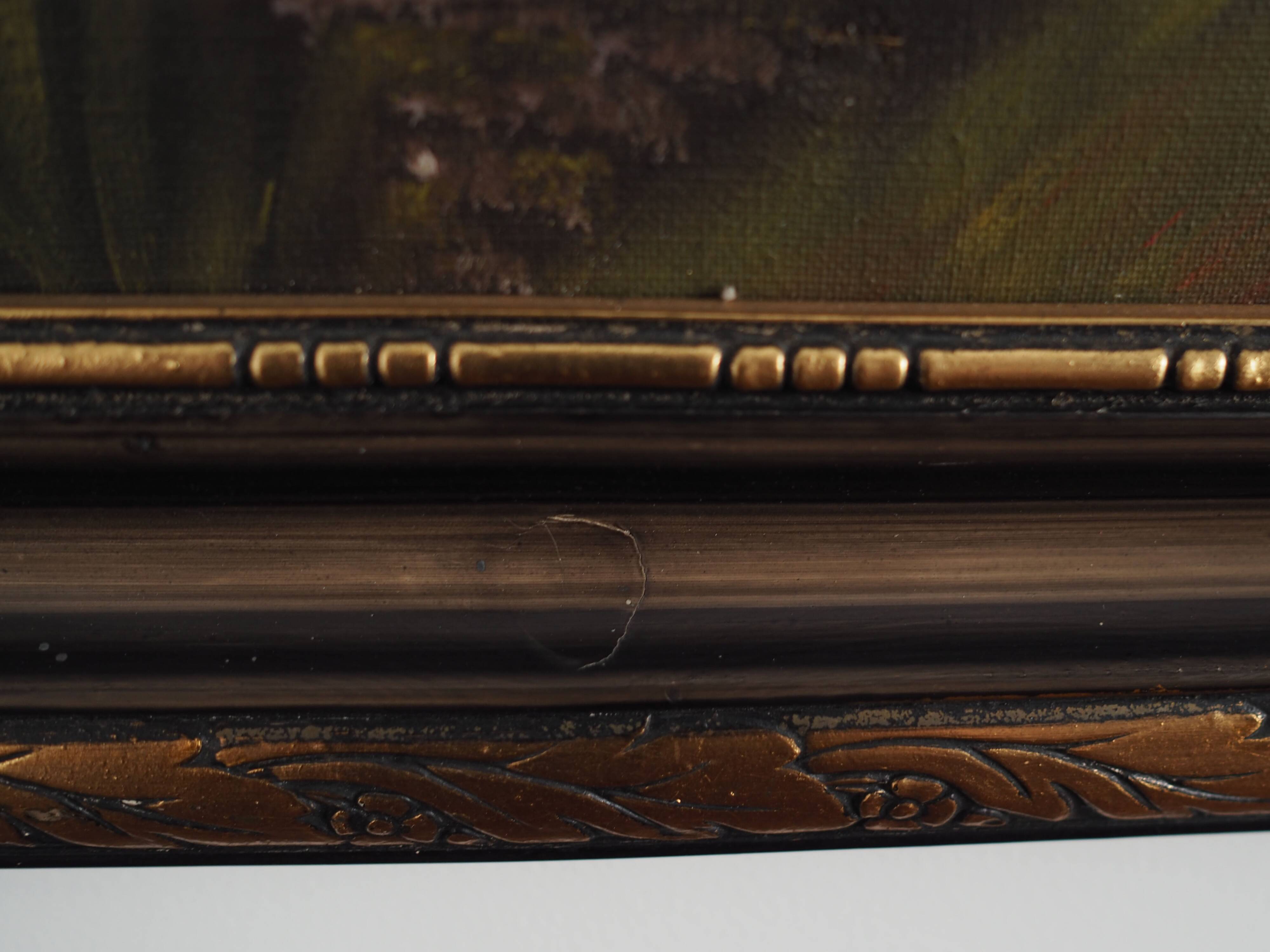 Painting „The Landscape with Hills”, Scandinavian design, 1970s, by V. Kier