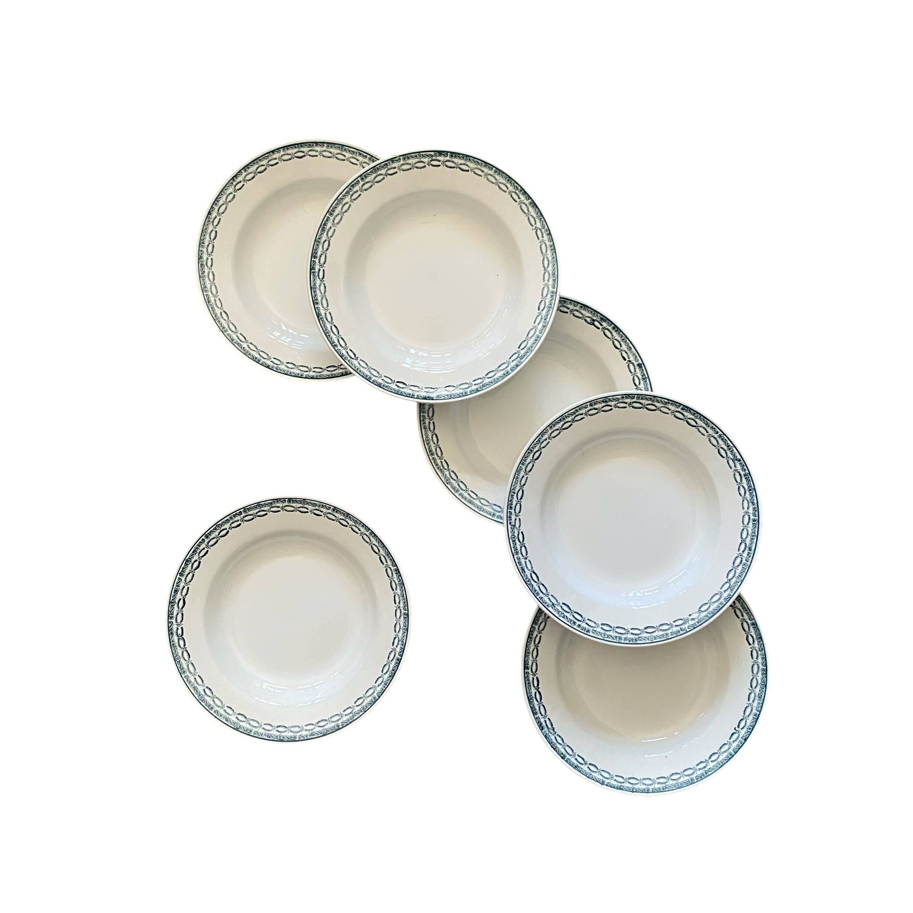 6 deep plates Saint Amand
