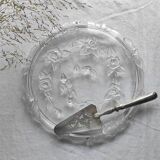 Plat à gâteau en verre