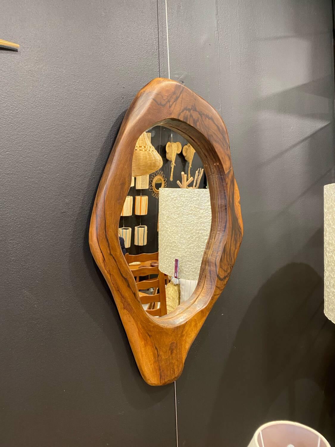 Olive wood mirror 1970