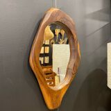 Olive wood mirror 1970