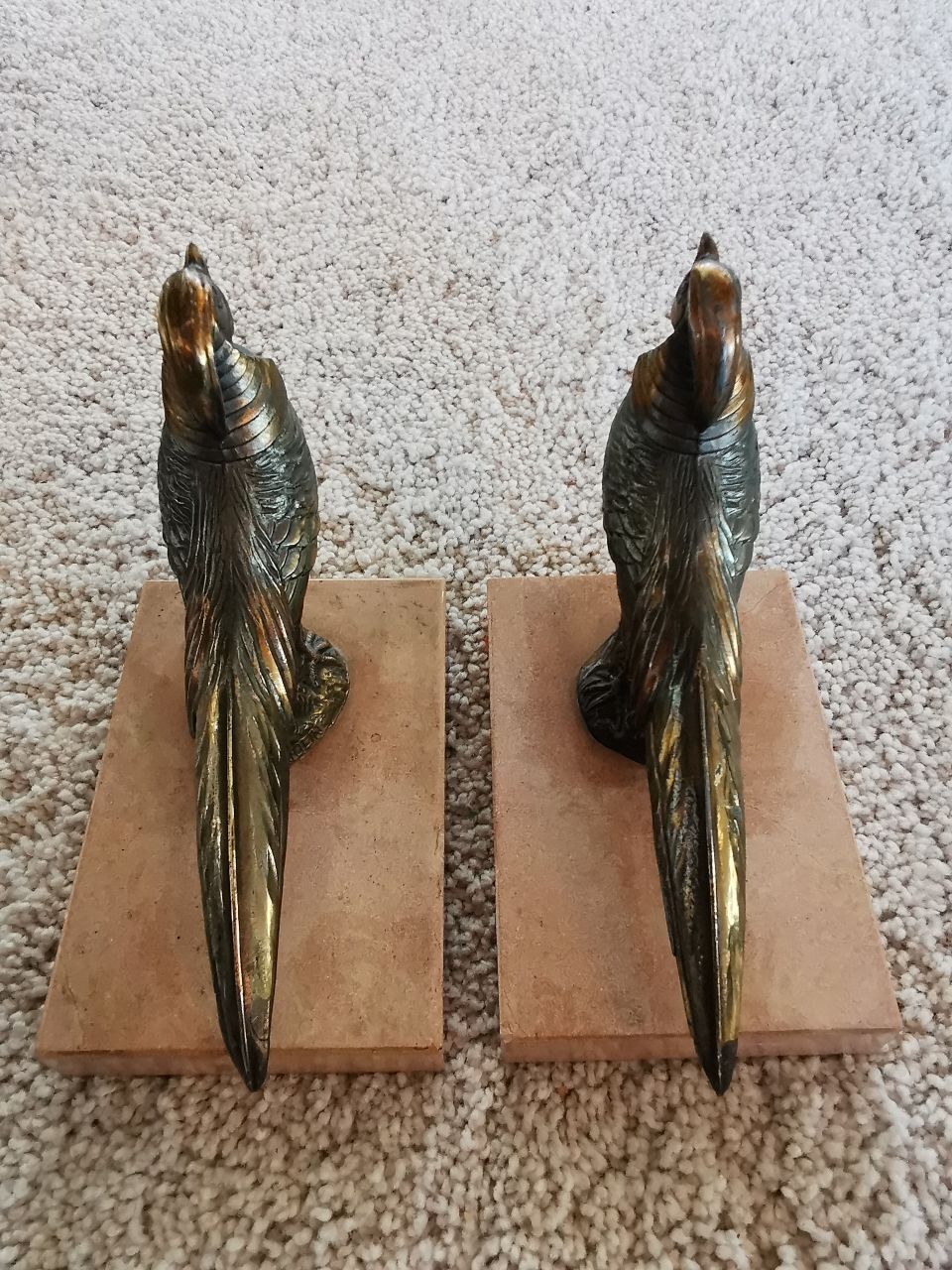 Pair of bronze bookends