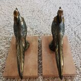 Pair of bronze bookends