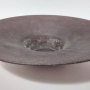 Postmodern Brown Scavo Glass Trinket Bowl or Centerpiece, Italy