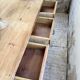 1950s pine and oak farmhouse table with multiple drawers
