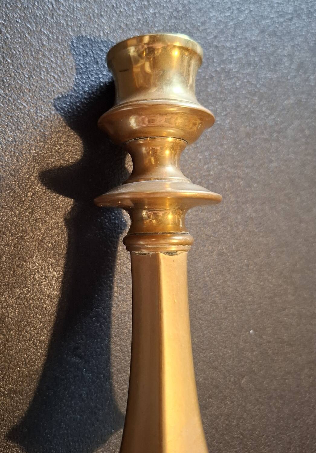 Solid bronze candlestick