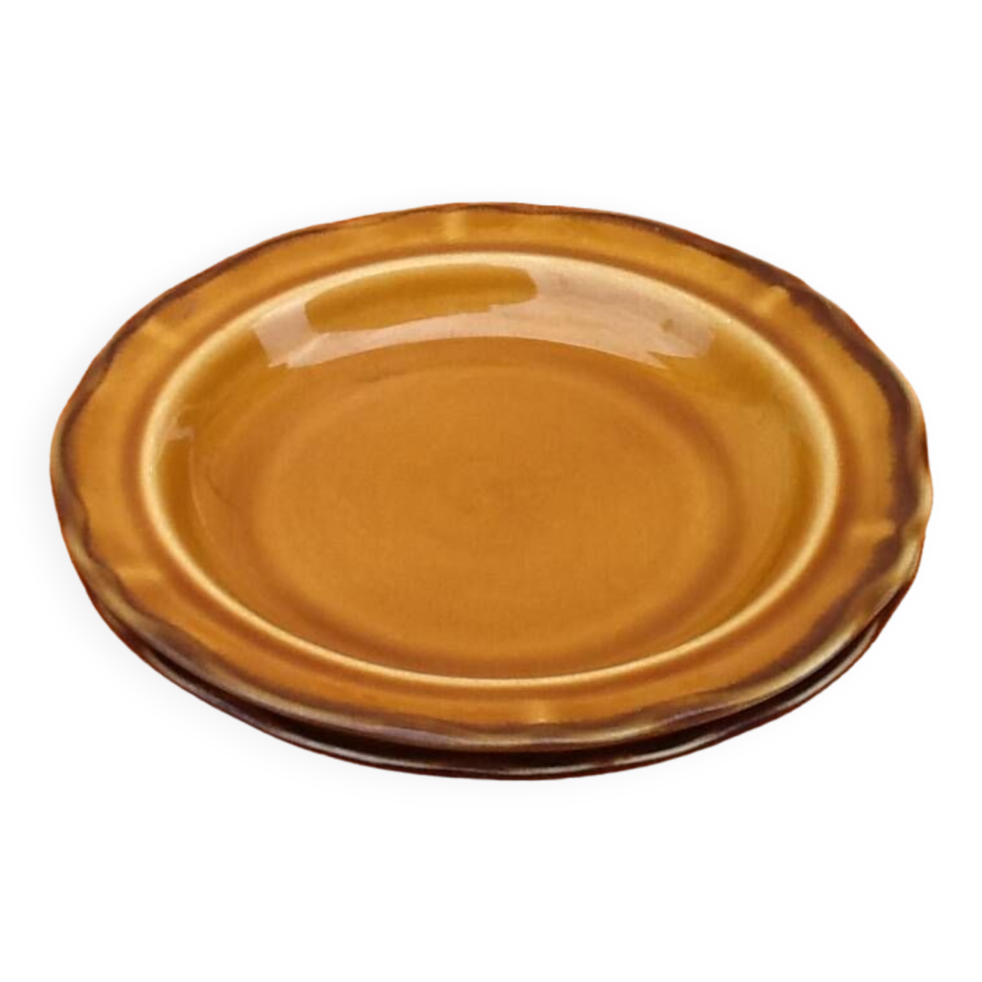 2 polylobed soup plates In the Haute-de-Provence earthenware style