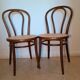 Caned bistro chairs