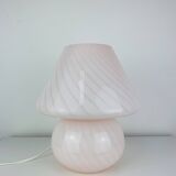 Pink mushroom lamp, Murano glass, vintage