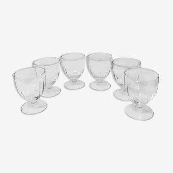 Lot de 6 verres en cristal