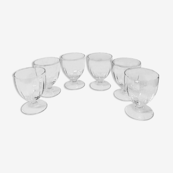Lot of 6 crystal glasses