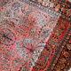 Handmade antique Persian Sarouk rug 4' x 6.8' (122cm x 207cm) 1920s - 1B784