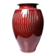 Vase en grès émaillé sang-de-bœuf à côtes, travail d’atelier XXe