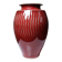 Vase en grès émaillé sang-de-bœuf à côtes, travail d’atelier XXe