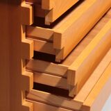 Italian architectural chest of drawers in ash