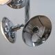 Esperia chandelier 1970s, chrome and Murano glass, 6 arms adjustable