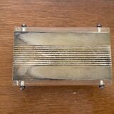 Antique Cigarette Holder Design Transparent Plexi & Silver Metal Vintage #C1