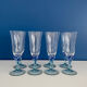 Set of 8 champagne flutes blue luminarc