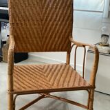 Chevron rattan chair