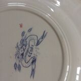 4 plates earthenware, 1940s. White background, Ceres parma décor