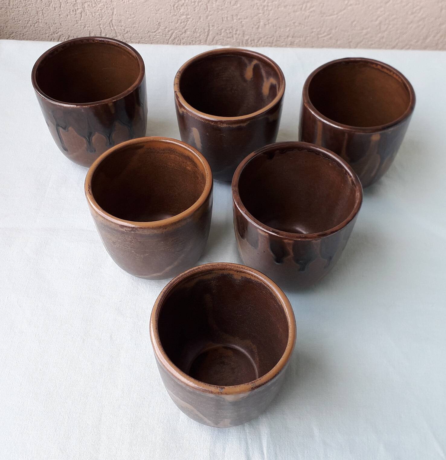 6 tasses en grès Breugnot