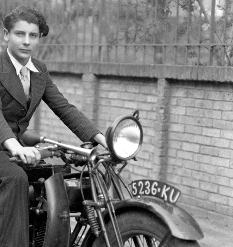 Motorcycle young man 1920