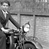 Motorcycle young man 1920
