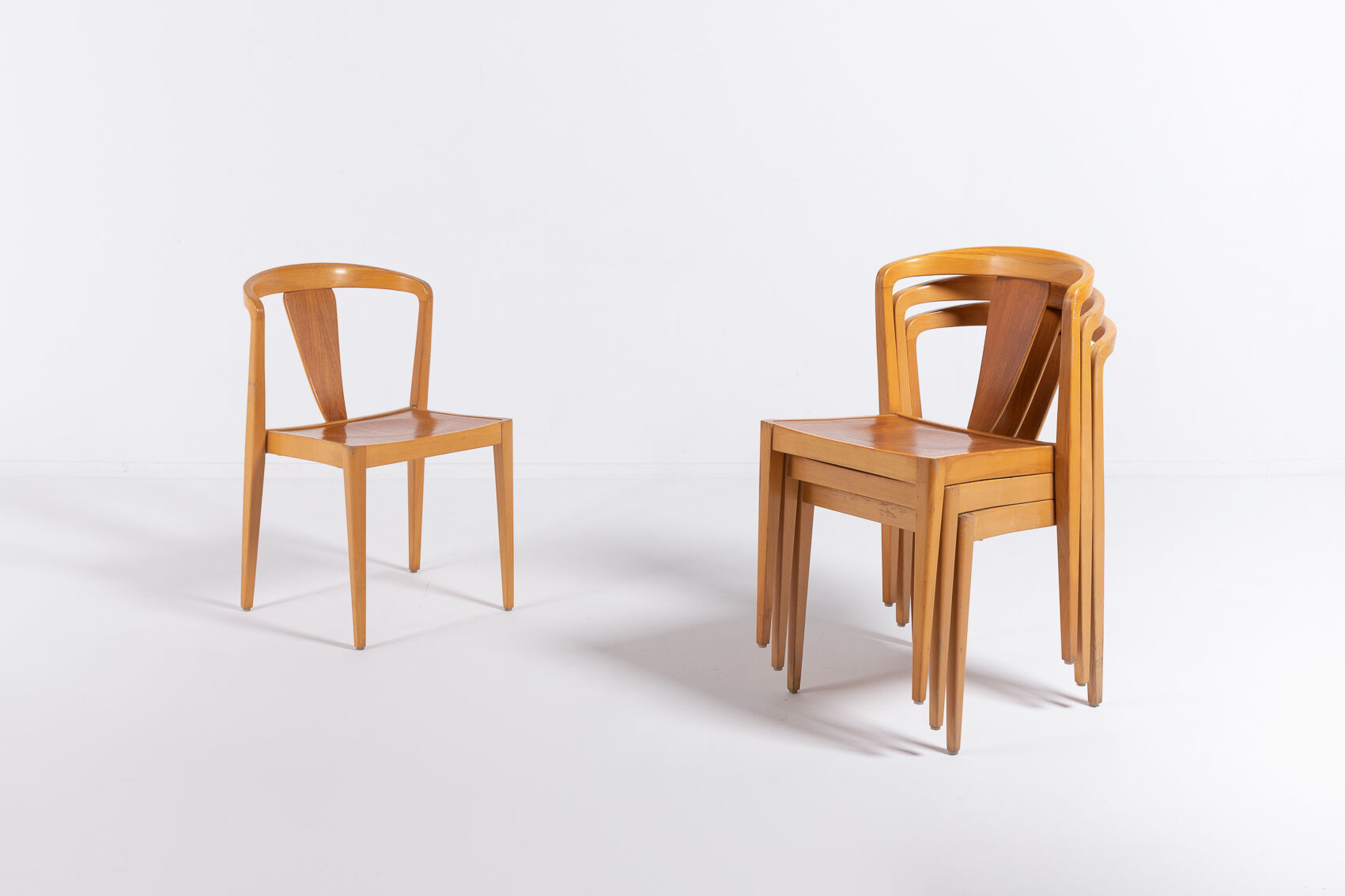 Set de 4 chaises par Axel Larsson pour Bodafors 1960
