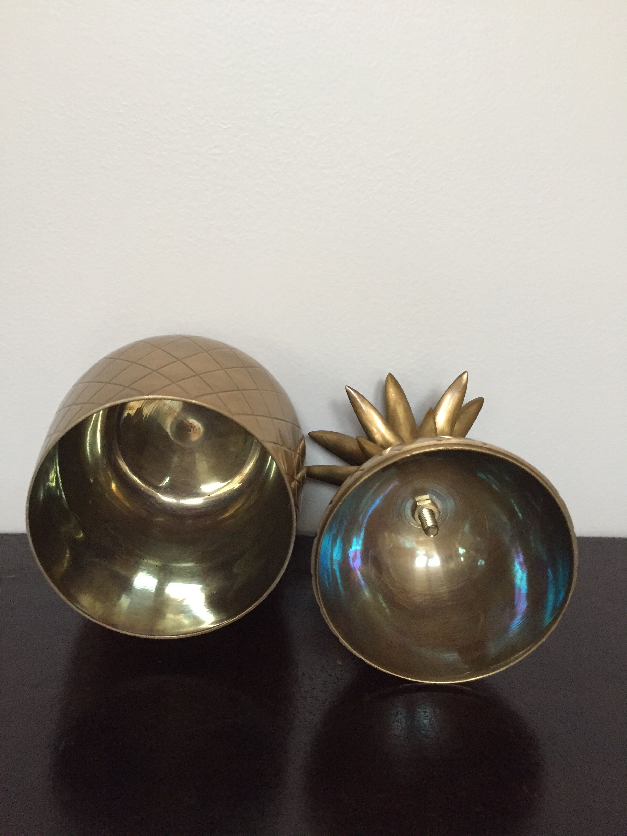 60's vintage brass pineapple ice bucket