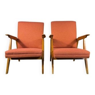 Pair of vintage mid-century armchairs – Scandinavian design from the 50s-60s